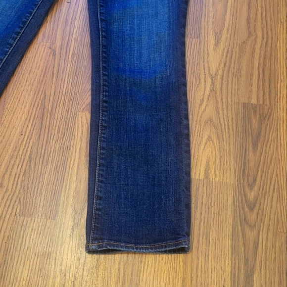 Womens American Eagle Artist Outfitters Distressed Dark Blue Denim Jeans Size 0 - Picture 3 of 12